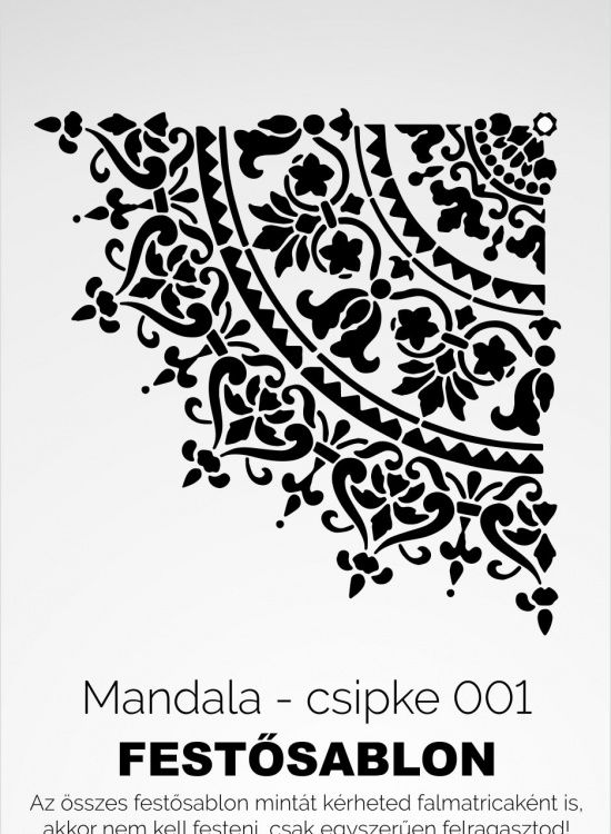 Mandala és csipke festősablon, stencil