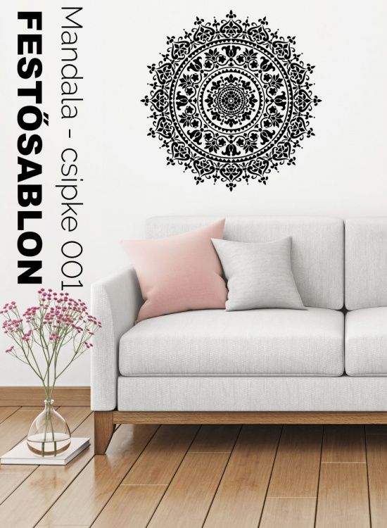 Mandala és csipke festősablon, stencil