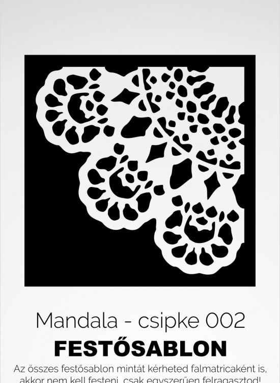 Mandala és csipke festősablon, stencil